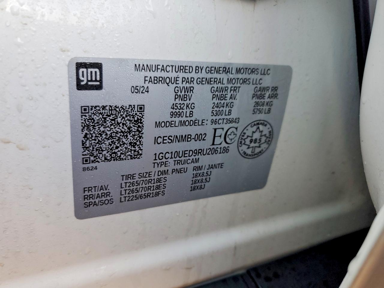 2024 CHEV Silverado VIN 1GC10UED9RU206186 photo 12