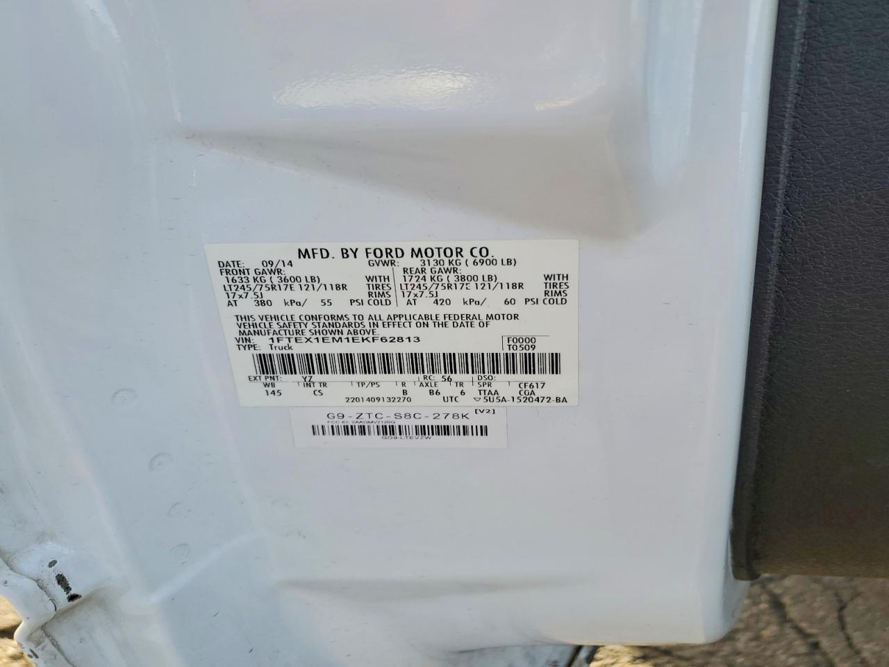 2014 Ford F150 VIN 1FTEX1EM1EKF62813 photo 12