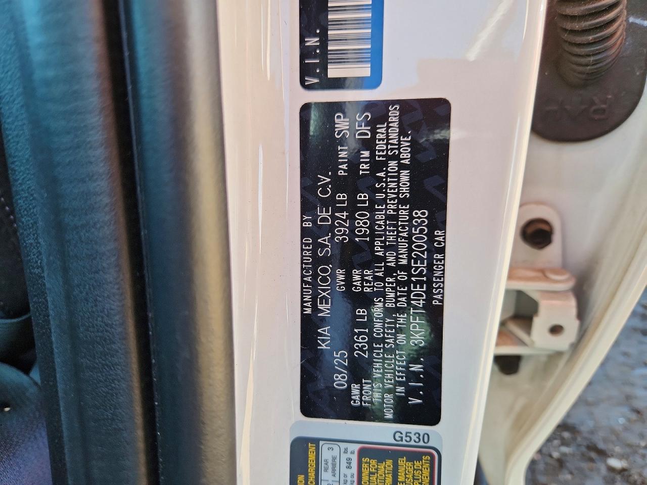 2025 Kia All other VIN 3KPFT4DE1SE200538 photo 12