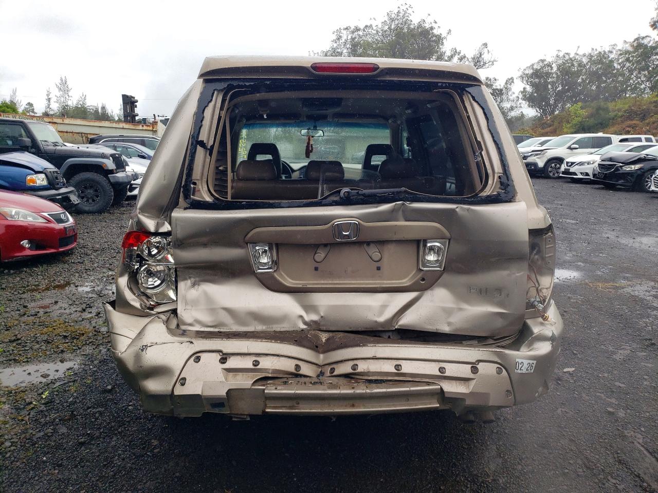 2004 Honda Pilot VIN 2HKYF18504H508548 photo 6