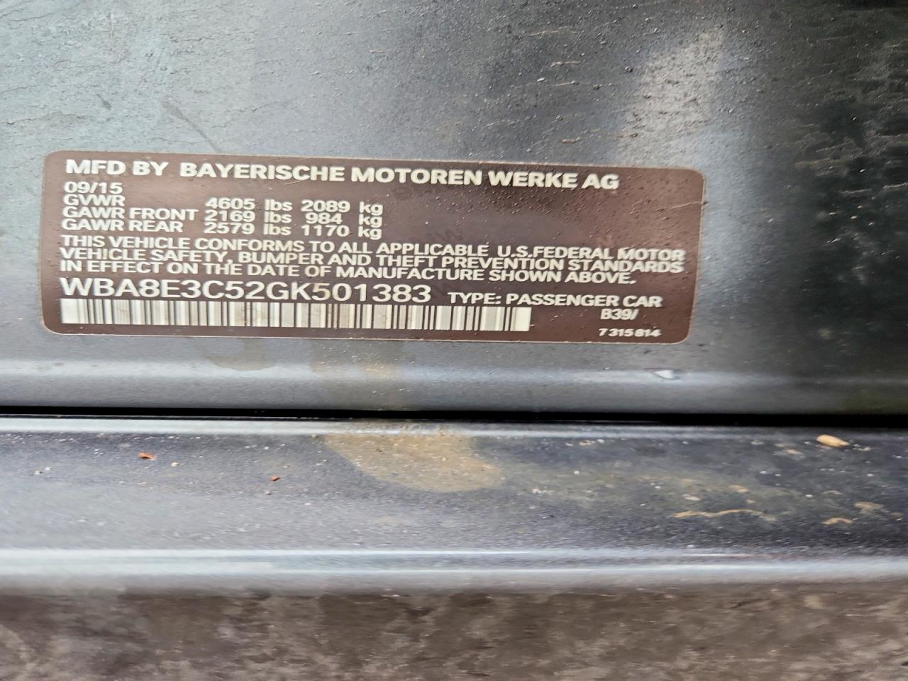 2016 BMW 3 series VIN WBA8E3C52GK501383 photo 12