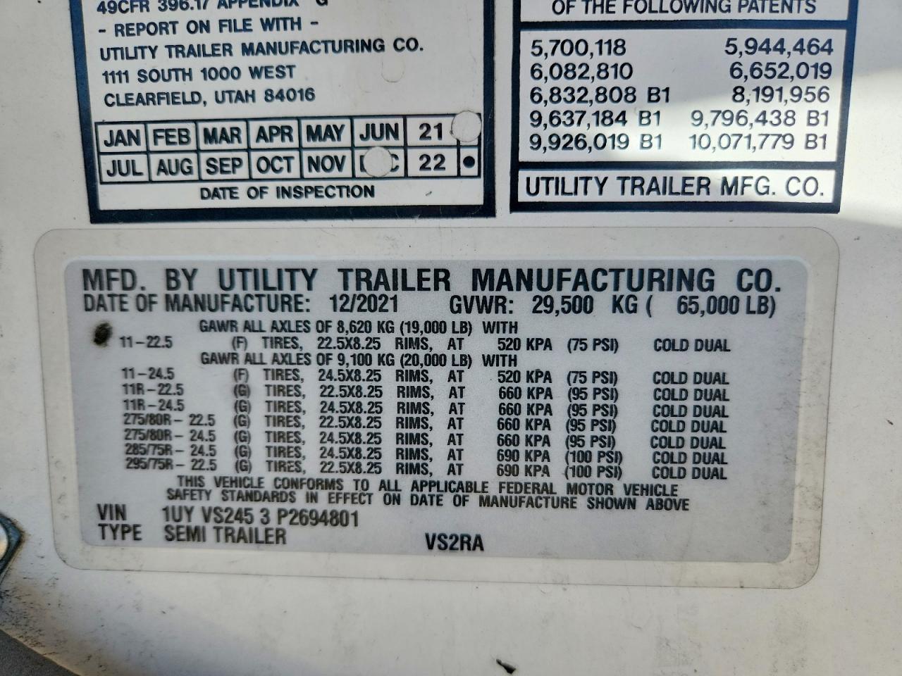 2023 UTILITY All models VIN 1UYVS2453P2694801 photo 10