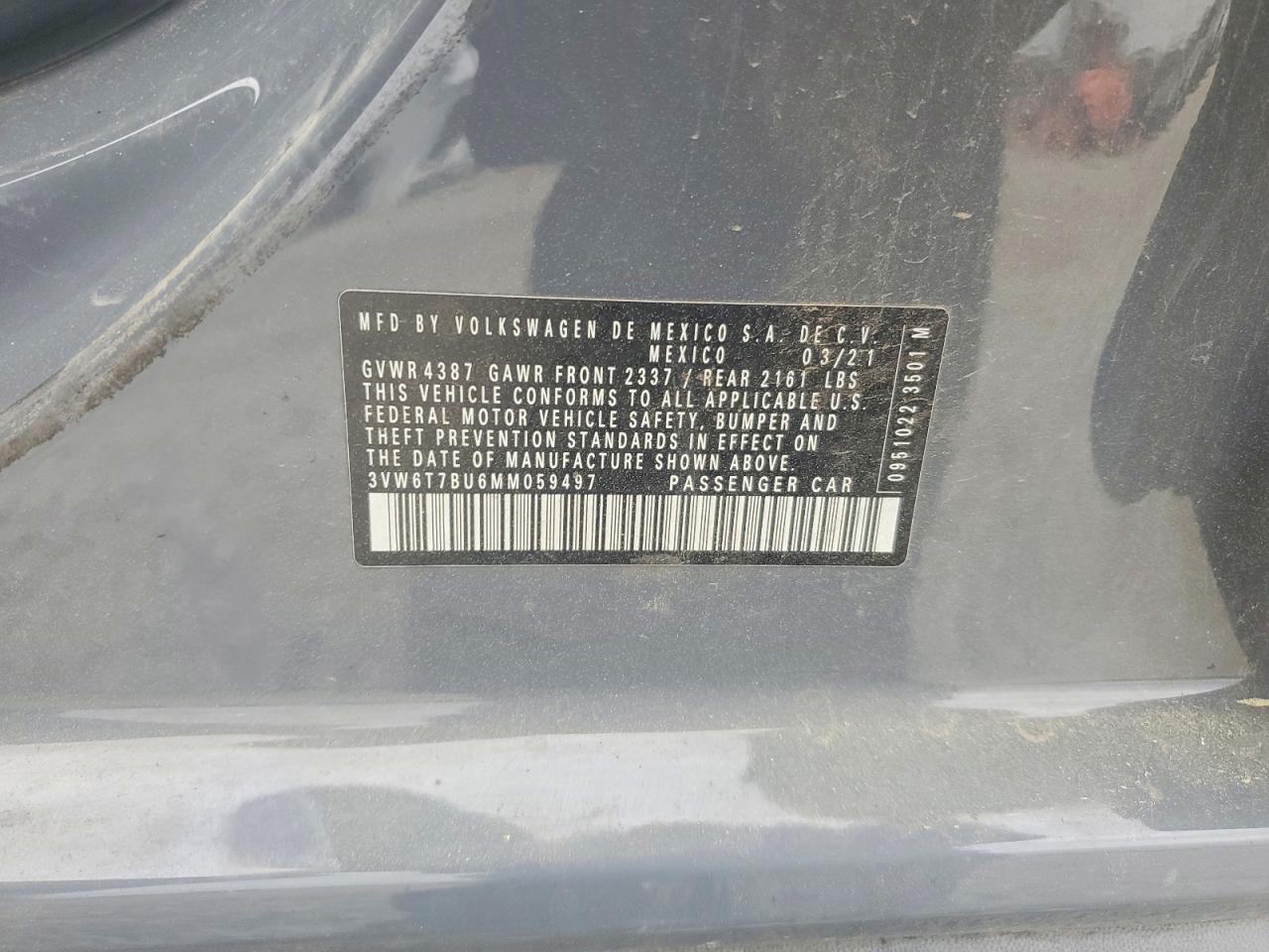 2021 Volkswagen Jetta VIN 3VW6T7BU6MM059497 photo 12