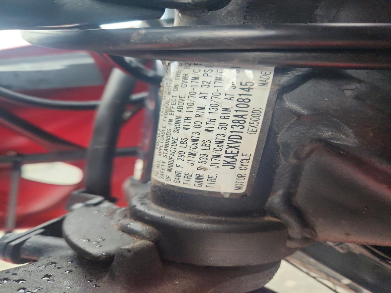 2008 Kawasaki Ex VIN JKAEXVD138A108145 photo 9
