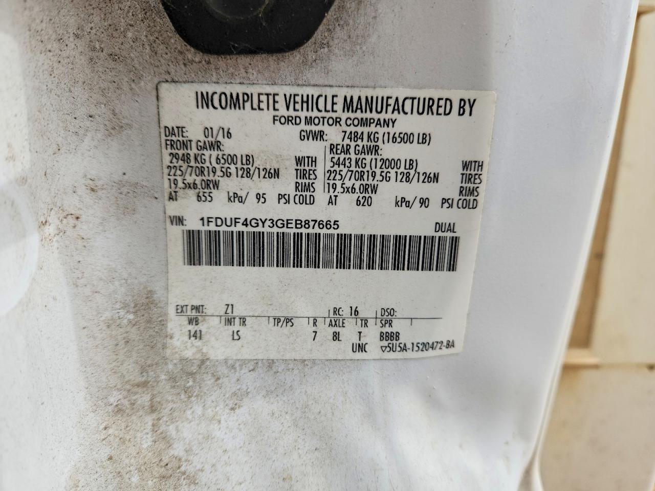 2016 Ford F450 VIN 1FDUF4GY3GEB87665 photo 12