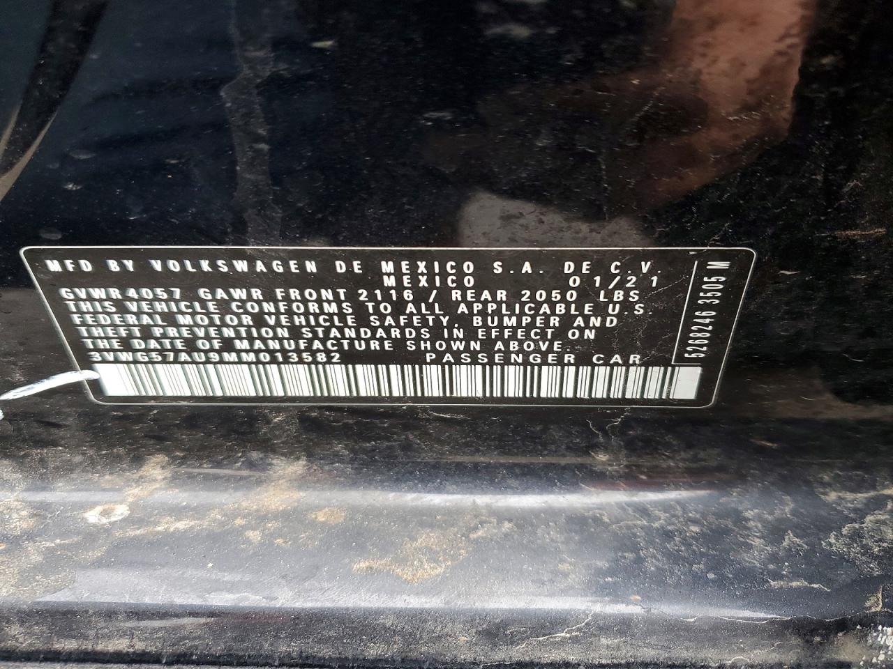 2021 Volkswagen Golf VIN 3VWG57AU9MM013582 photo 12