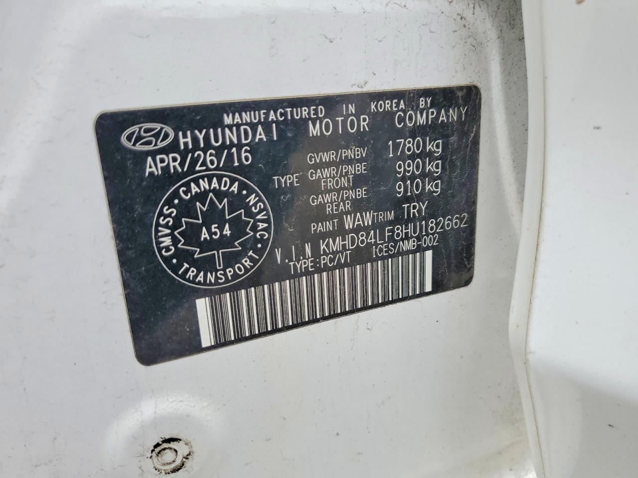 2017 Hyundai Elantra VIN KMHD84LF8HU182662 photo 12