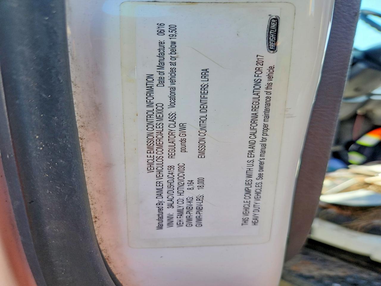 2017 FREIGHTLINER All other VIN 3ALACVDU5HDJC4158 photo 10