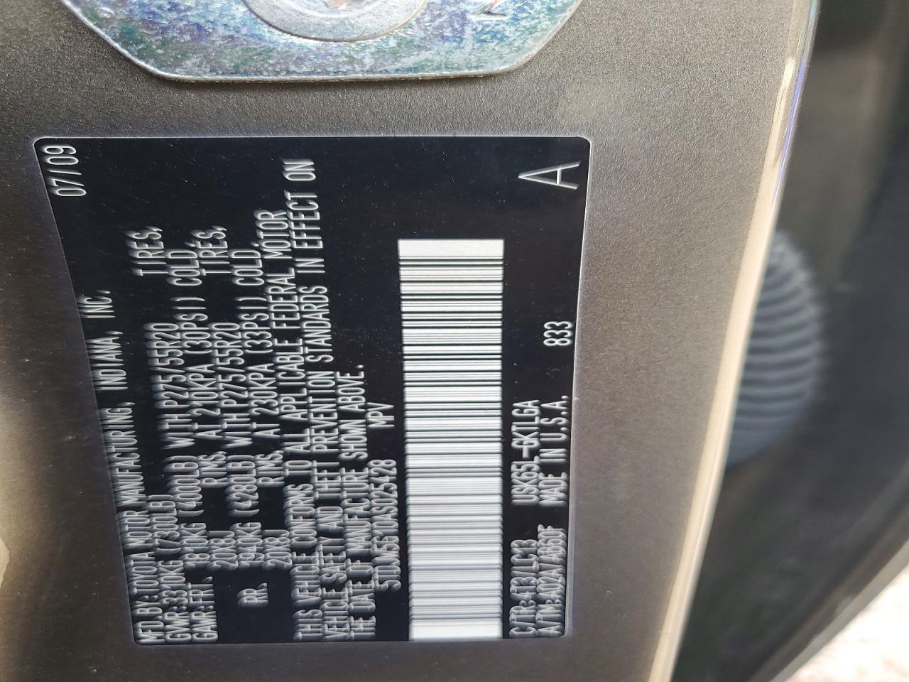 2010 Toyota Sequoia VIN 5TDJW5G10AS025428 photo 12