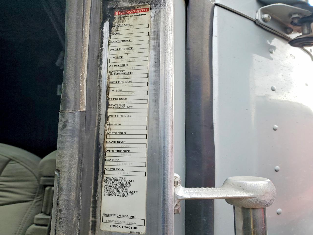 2016 KENWORTH All other VIN 1XKWD49X6GR118666 photo 10