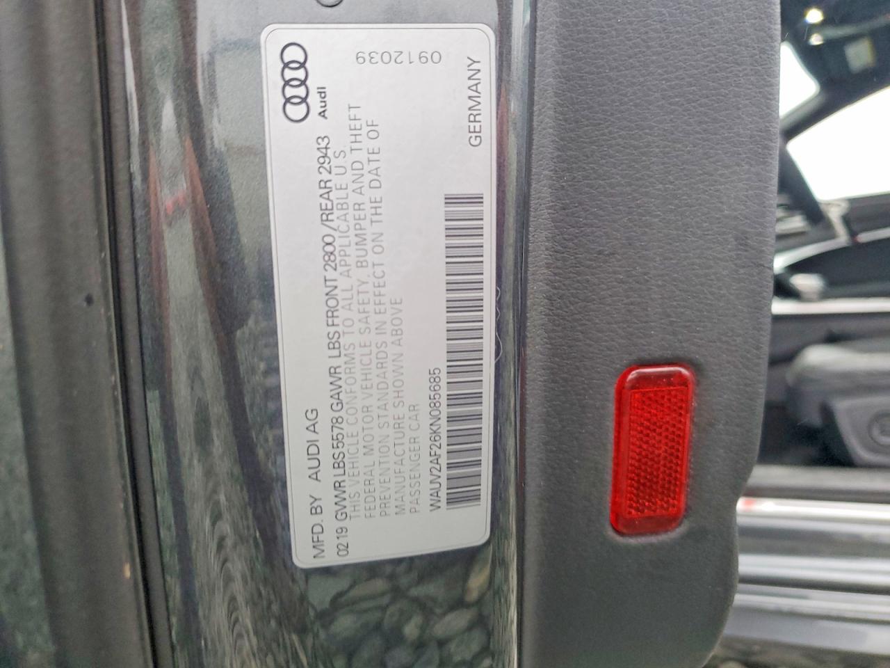 2019 Audi A7 VIN WAUV2AF26KN085685 photo 12