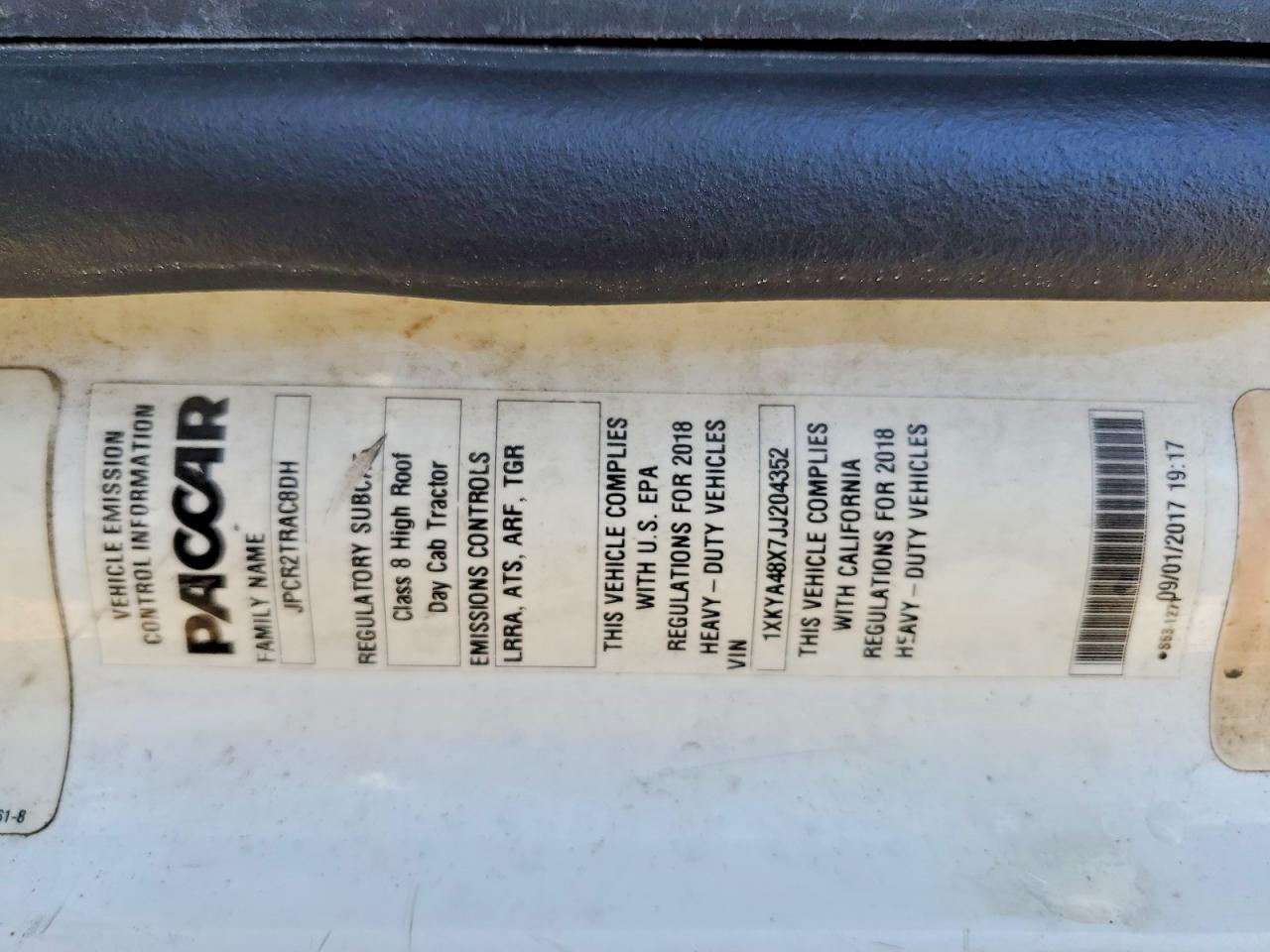 2018 KENWORTH All other VIN 1XKYA48X7JJ204352 photo 10