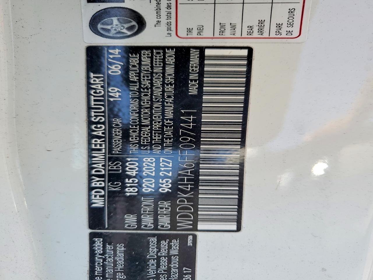 2015 Mercedes-Benz Slk-class VIN WDDPK4HA6FF097441 photo 12