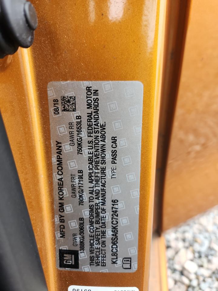 2019 Chev Spark VIN KL8CD6SA6KC724716 photo 12