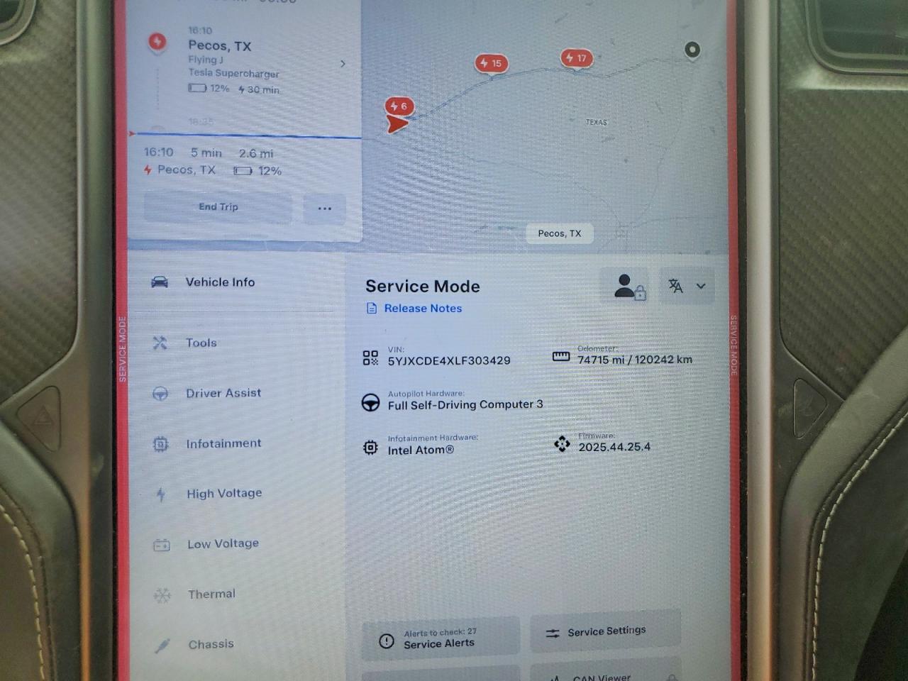 2020 TESLA Model x VIN 5YJXCDE4XLF303429 photo 9