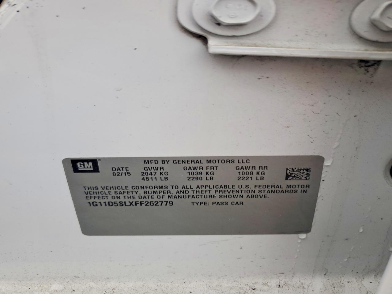 2015 Malibu VIN 1G11D5SLXFF262779 photo 12