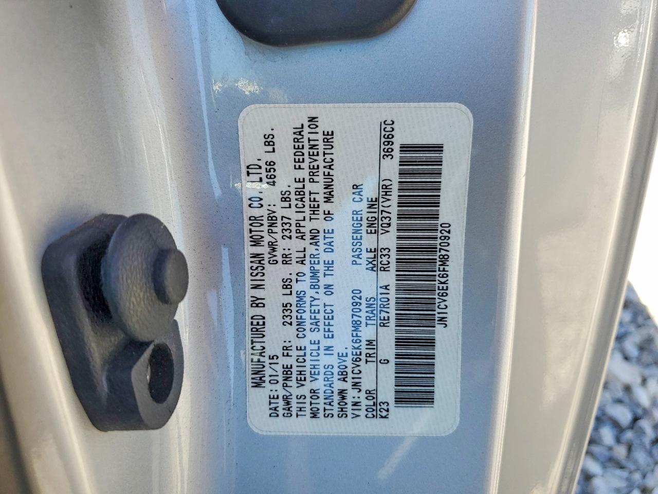2015 Infiniti Q60 VIN JN1CV6EK6FM870920 photo 12