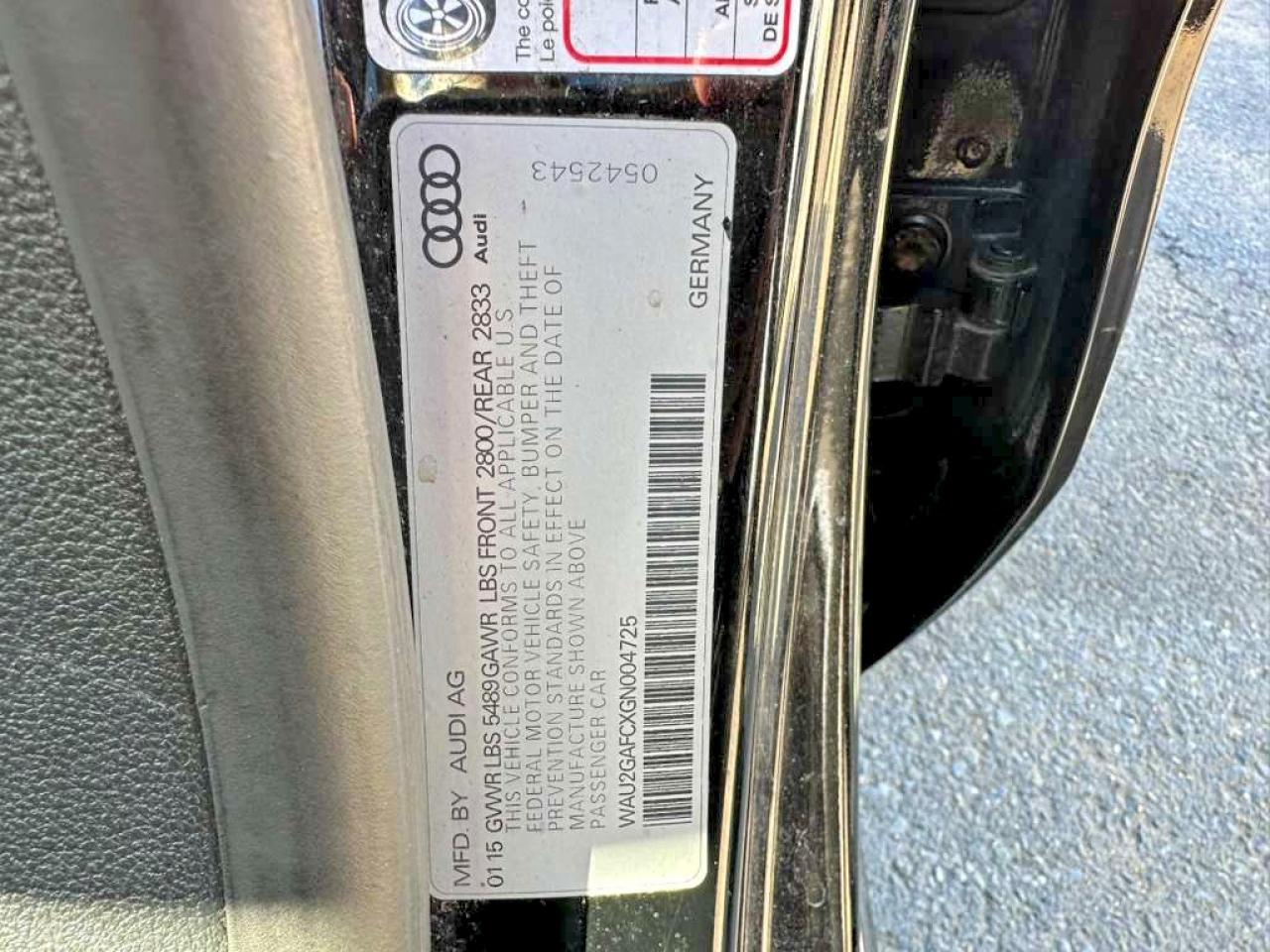 2016 Audi A7 VIN WAU2GAFCXGN004725 photo 10