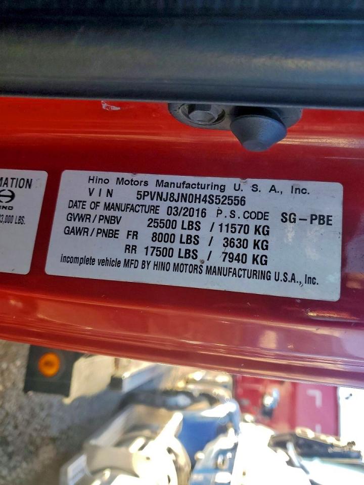 2017 HINO All models VIN 5PVNJ8JN0H4S52556 photo 12