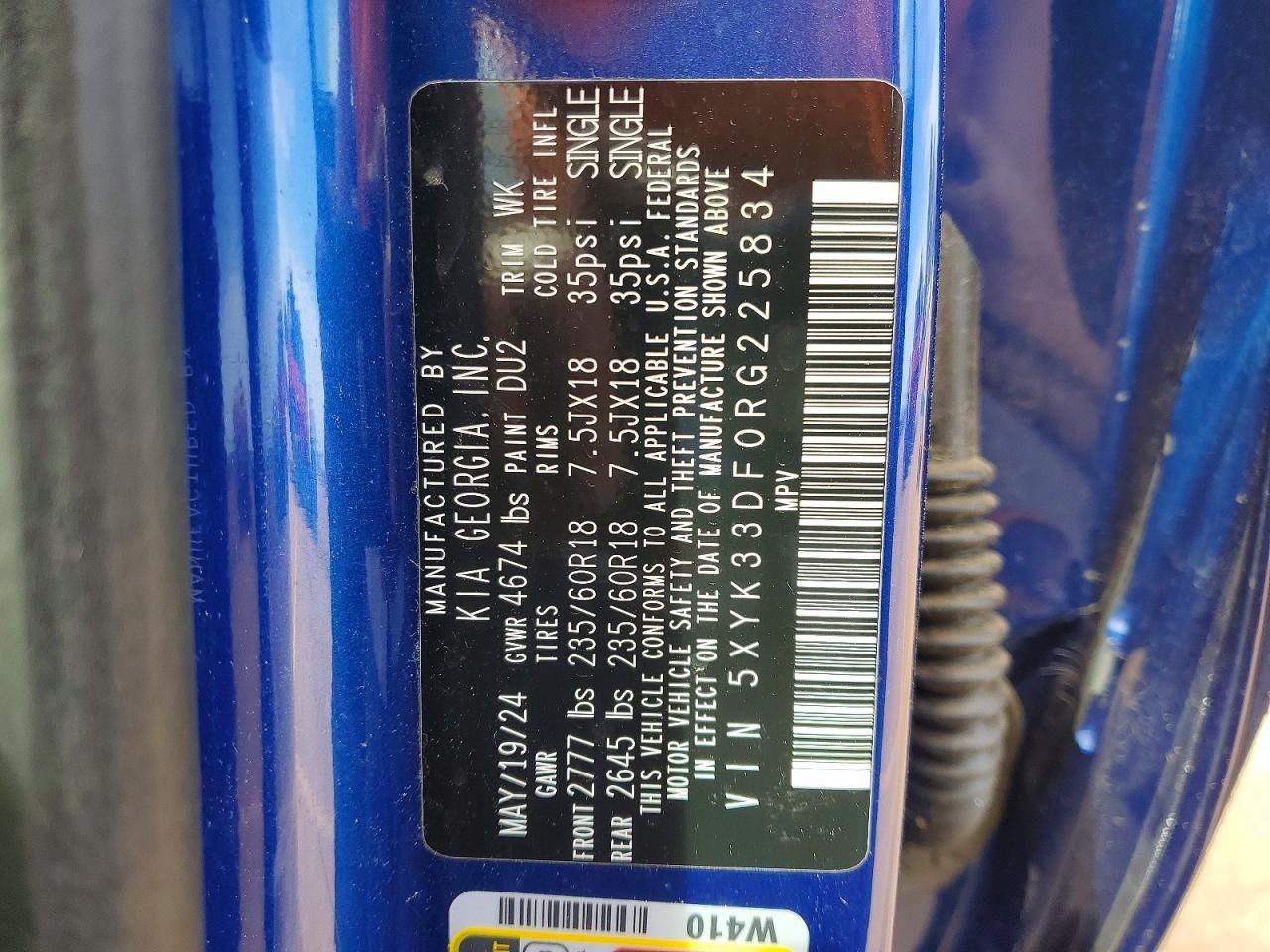2024 Kia Sportage VIN 5XYK33DF0RG225834 photo 12