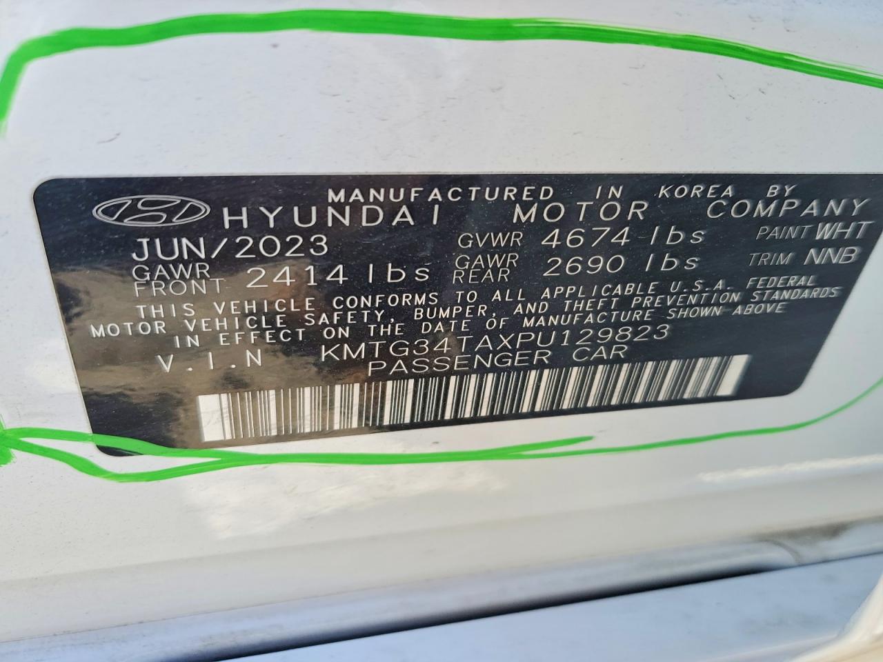 2023 Genesis G70 VIN KMTG34TAXPU129823 photo 12