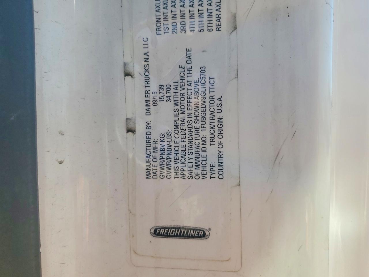 2016 FREIGHTLINER All other VIN 1FUBGEDV9GLHC5703 photo 10