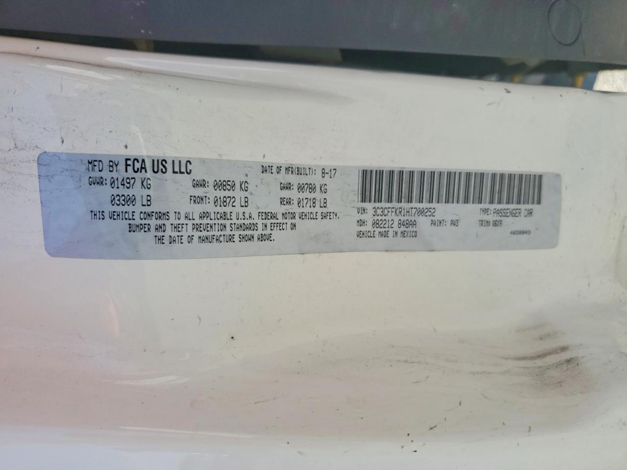2017 Fiat 500 VIN 3C3CFFKR1HT700252 photo 12