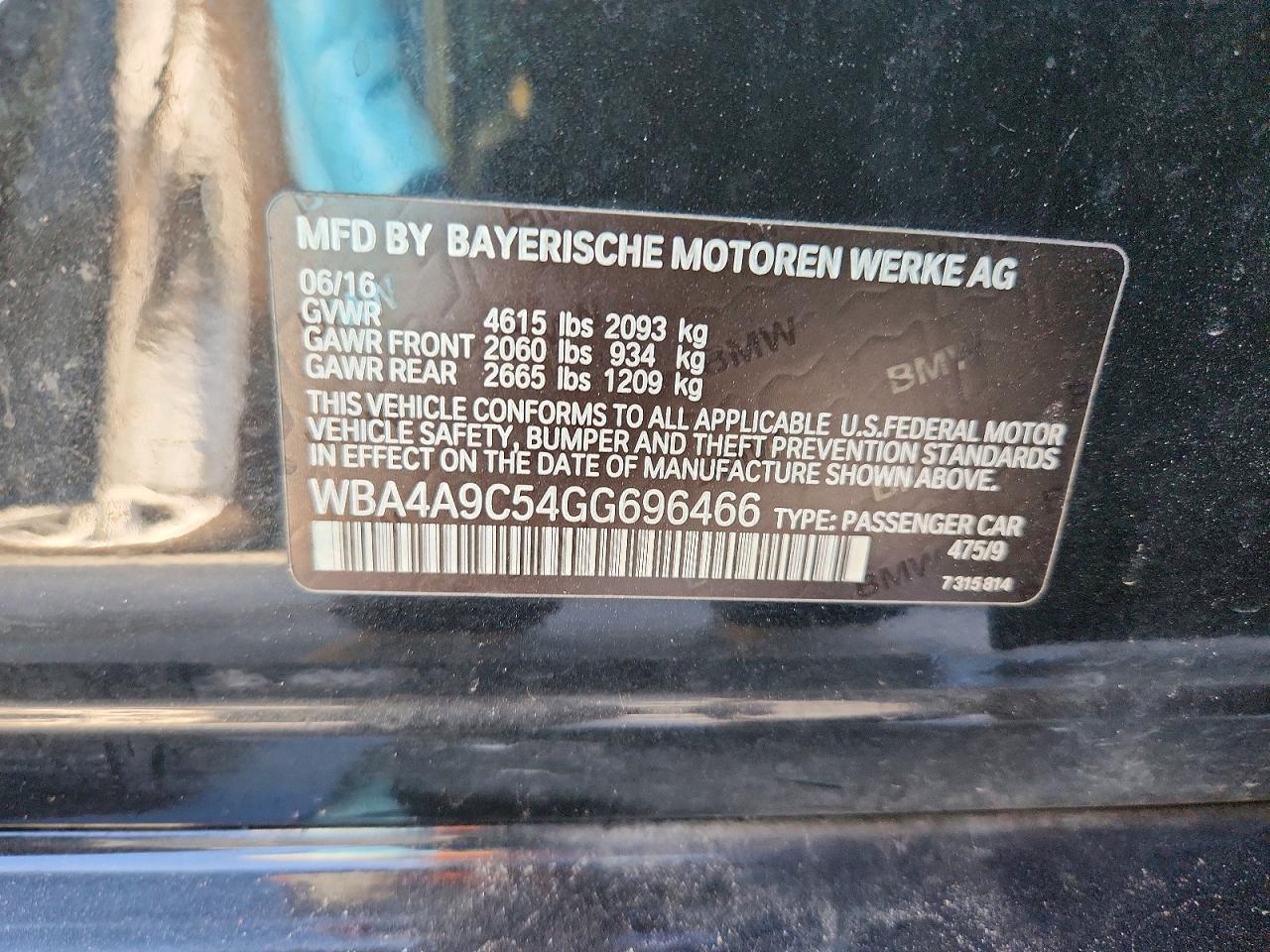2016 BMW 4 series VIN WBA4A9C54GG696466 photo 12
