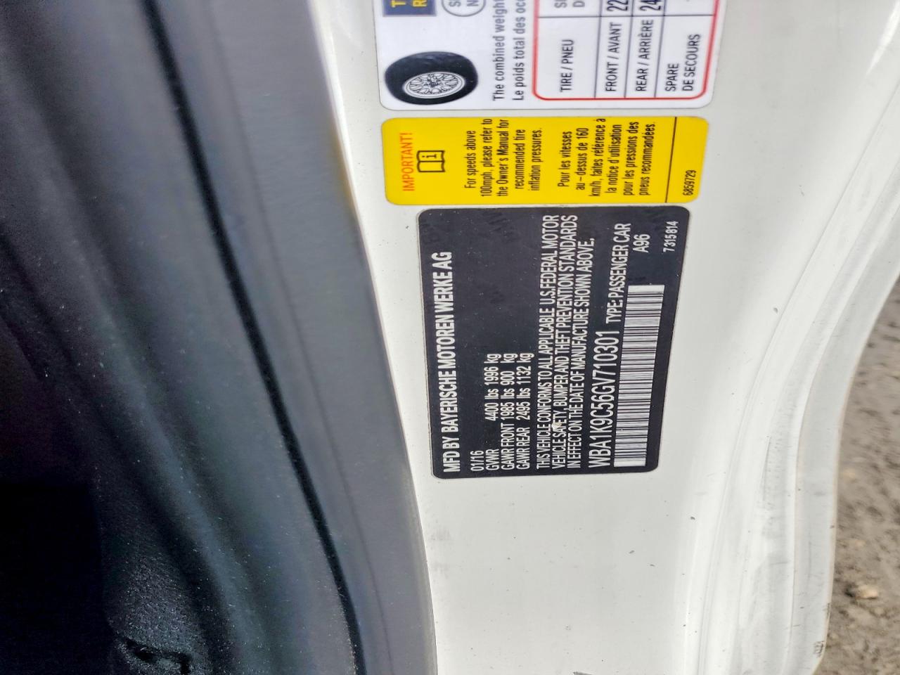 2016 BMW 2 series VIN WBA1K9C56GV710301 photo 12