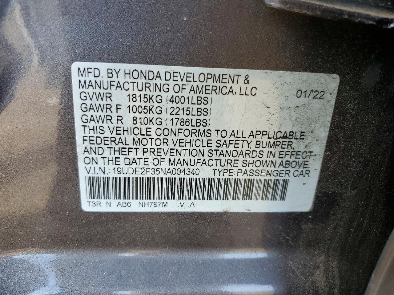 2022 Acura Ilx VIN 19UDE2F35NA004340 photo 12
