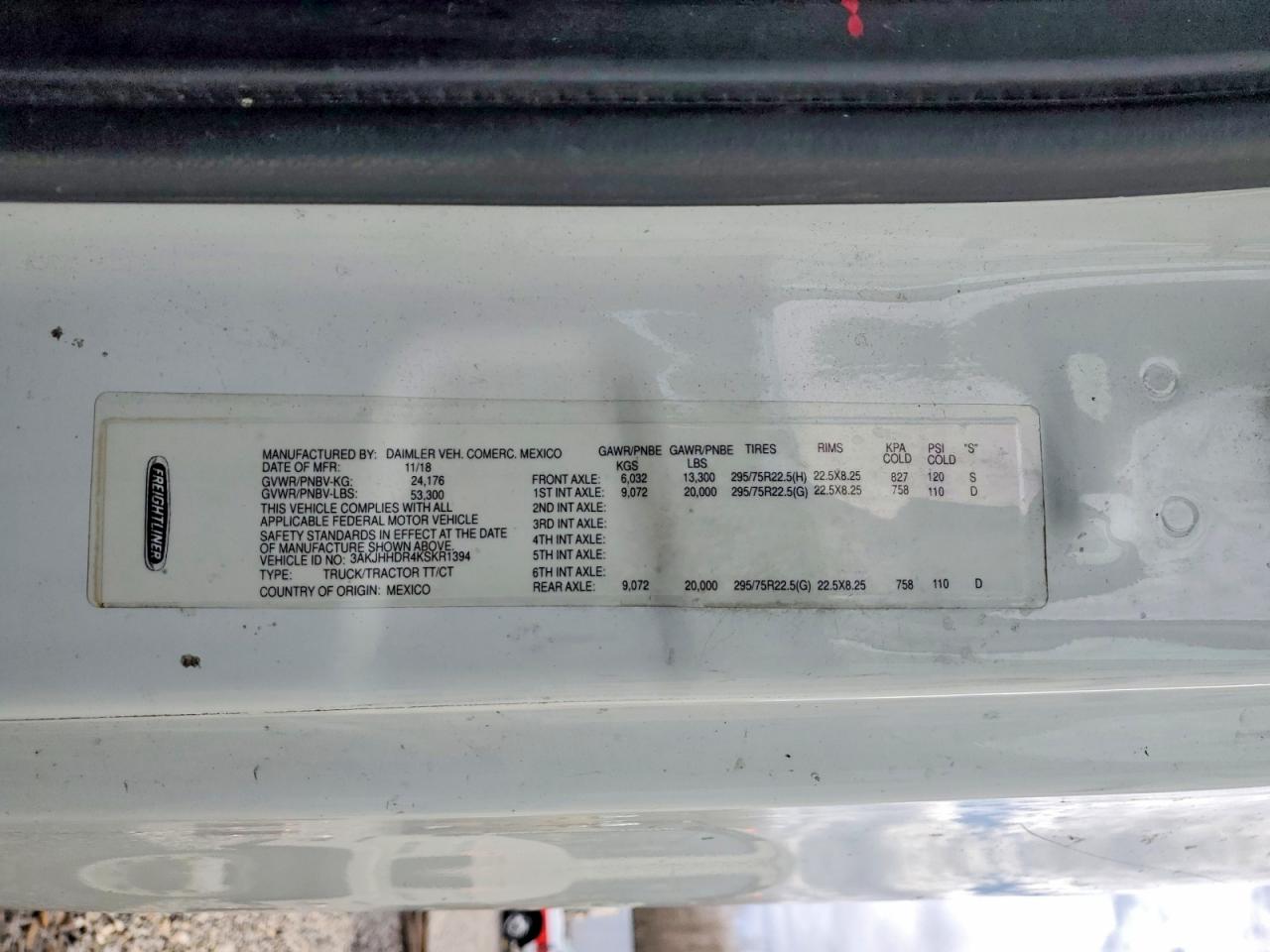 2019 FREIGHTLINER All other VIN 3AKJHHDR4KSKR1394 photo 10