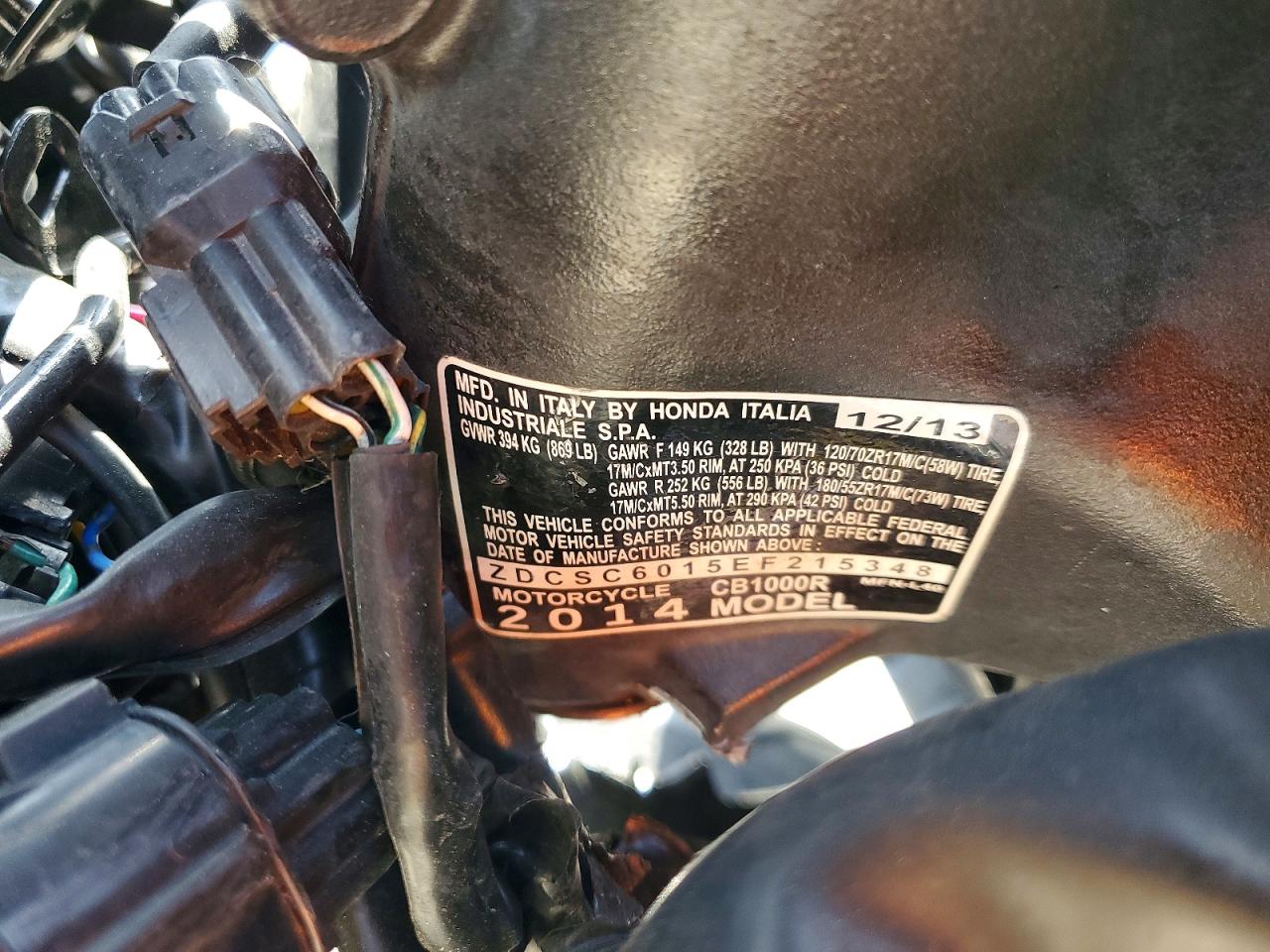 2014 HONDA Cb cycle VIN ZDCSC6015EF215348 photo 8