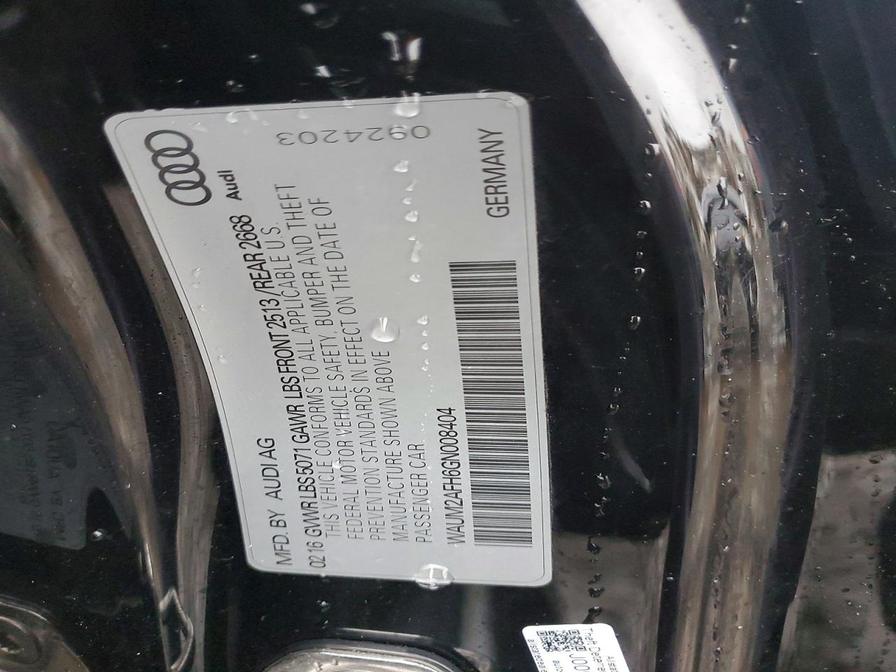 2016 Audi A5 VIN WAUM2AFH6GN008404 photo 12