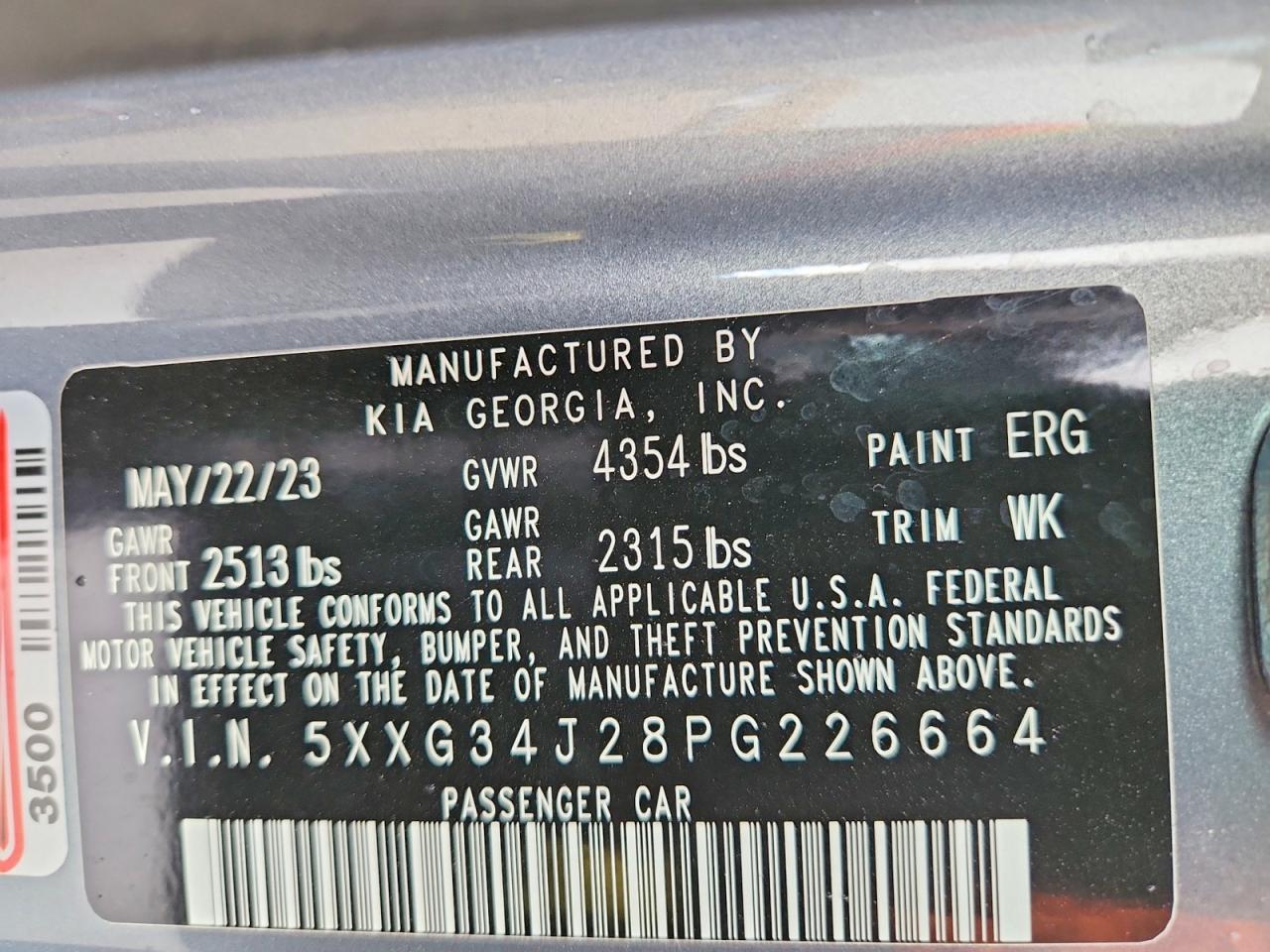 2023 Kia K5 VIN 5XXG34J28PG226664 photo 12