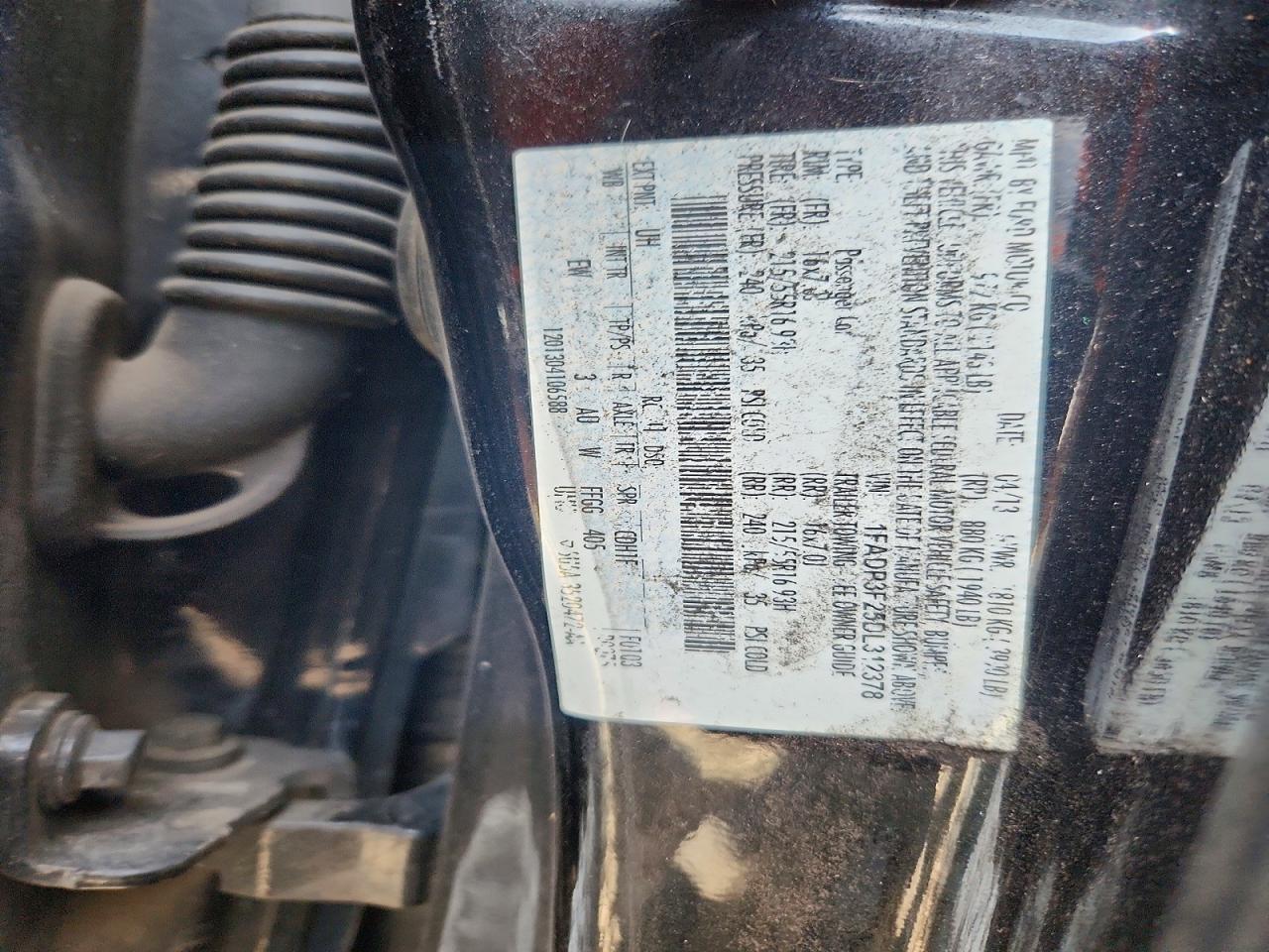 2013 Ford Focus VIN 1FADP3F25DL312378 photo 12