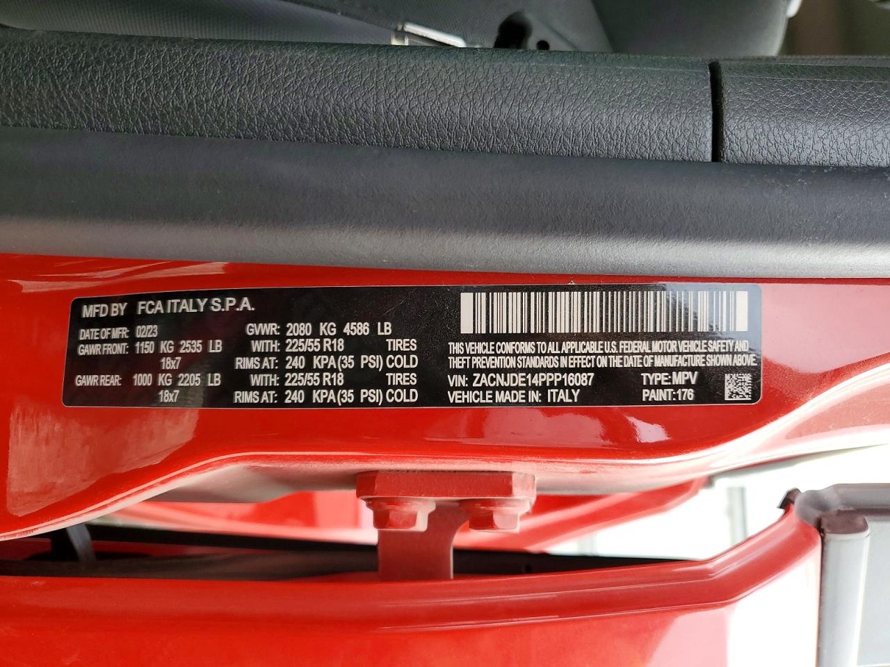 2023 Jeep Renegade a VIN ZACNJDE14PPP16087 photo 12