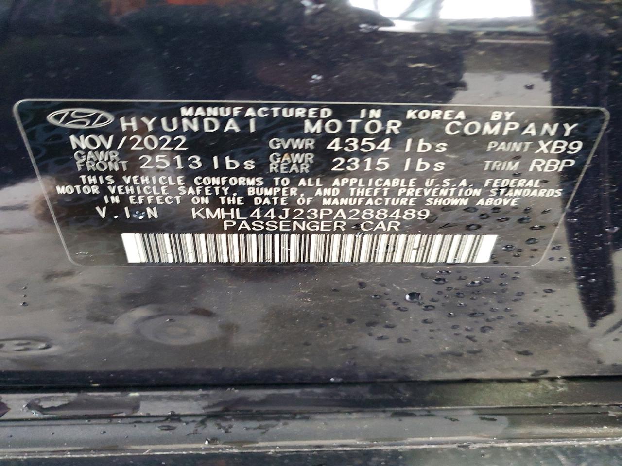 2023 Hyundai Sonata VIN KMHL44J23PA288489 photo 12