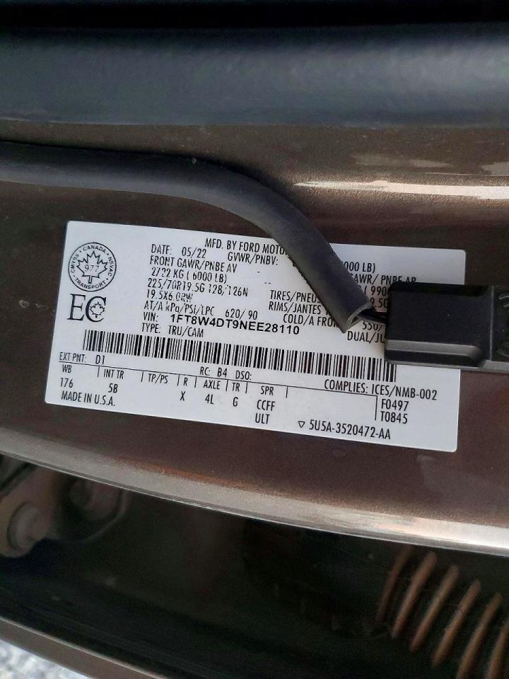 2022 Ford F450 VIN 1FT8W4DT9NEE28110 photo 12