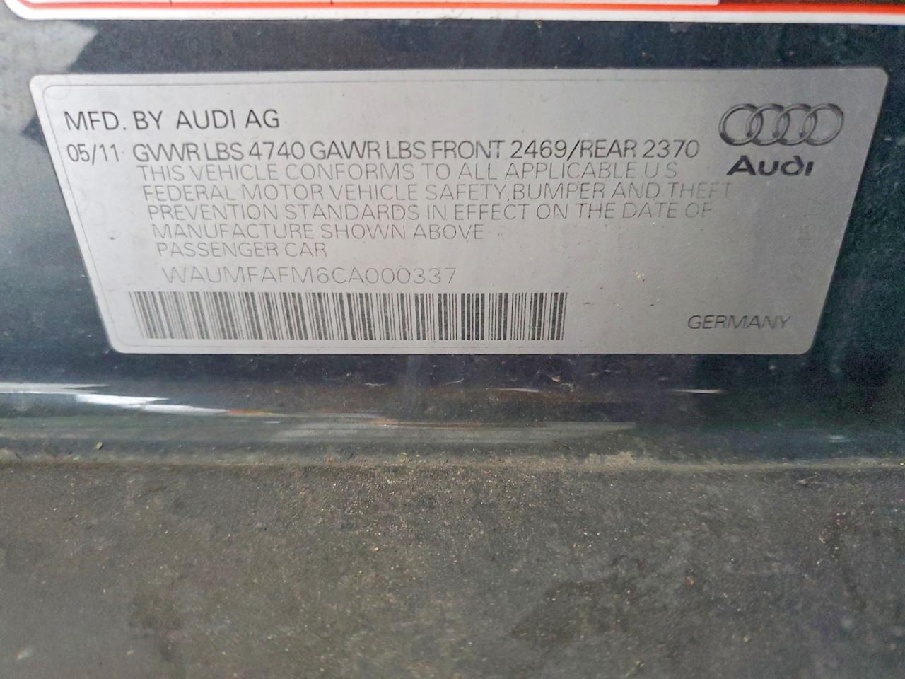 2012 Audi A3 VIN WAUMFAFM6CA000337 photo 12
