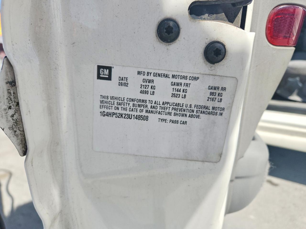 2003 Buick Lesabre VIN 1G4HP52K23U148508 photo 12