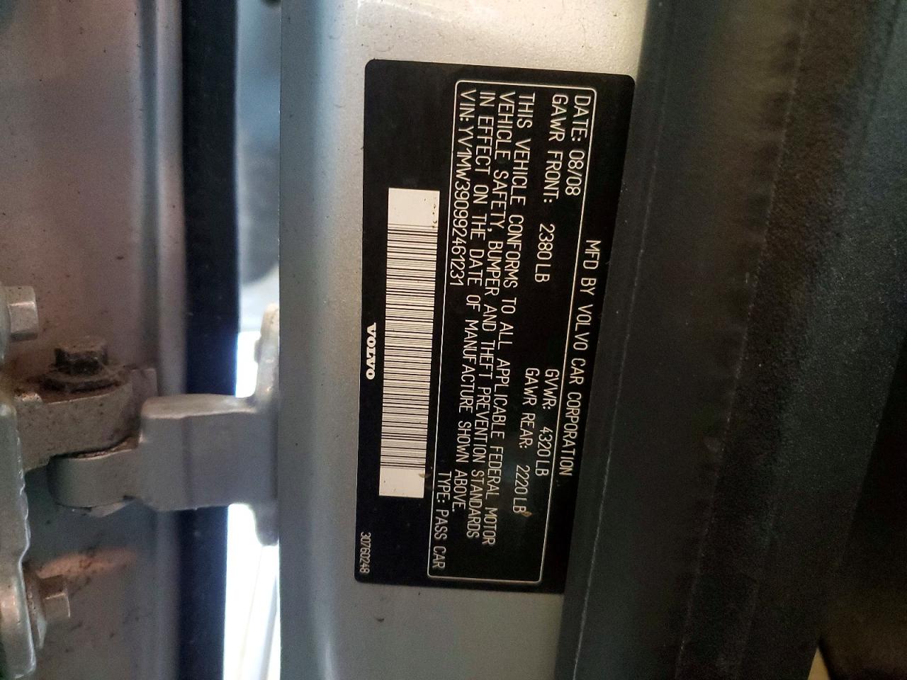 2009 Volvo V50 VIN YV1MW390992461231 photo 12