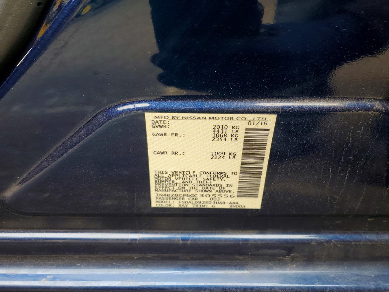 2016 NISSAN Leaf VIN 1N4BZ0CP6GC305556 photo 12