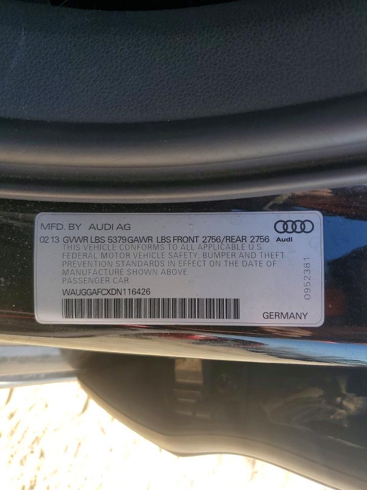 2013 Audi A6 VIN WAUGGAFCXDN116426 photo 12