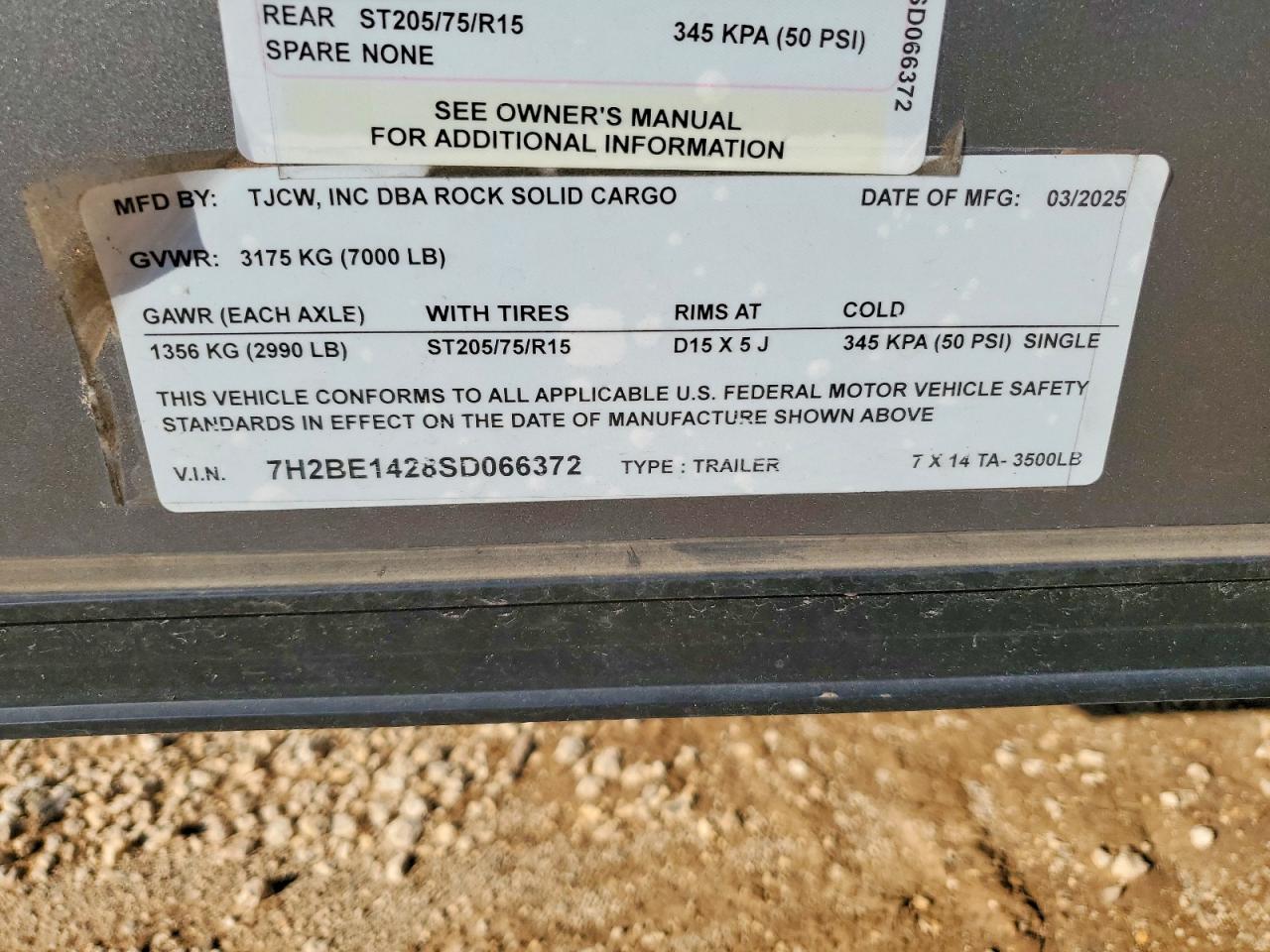 2025 ROCK Unknown VIN 7H2BE1428SD066372 photo 10