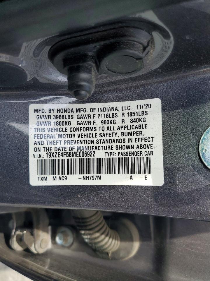 2021 Honda Insight VIN 19XZE4F58ME006922 photo 12