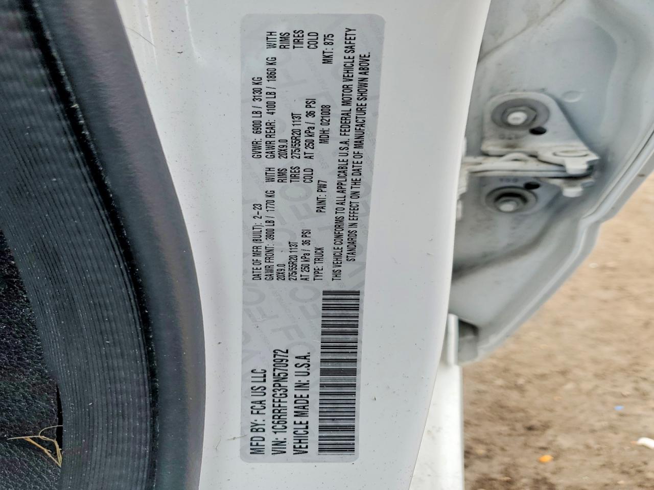 2023 Ram 1500 VIN 1C6RRFFG3PN570972 photo 12