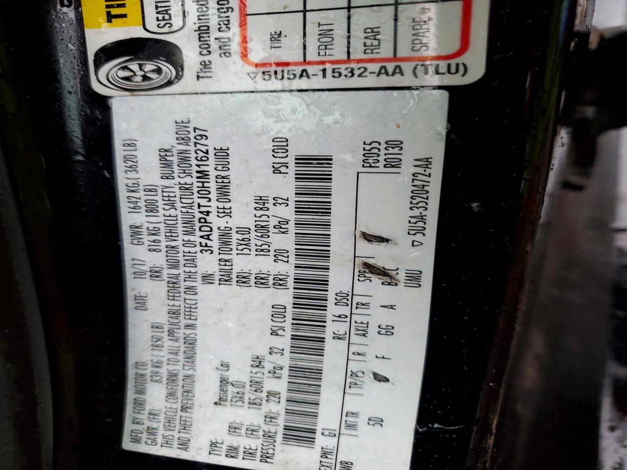 2017 Ford Fiesta VIN 3FADP4TJ0HM162797 photo 12