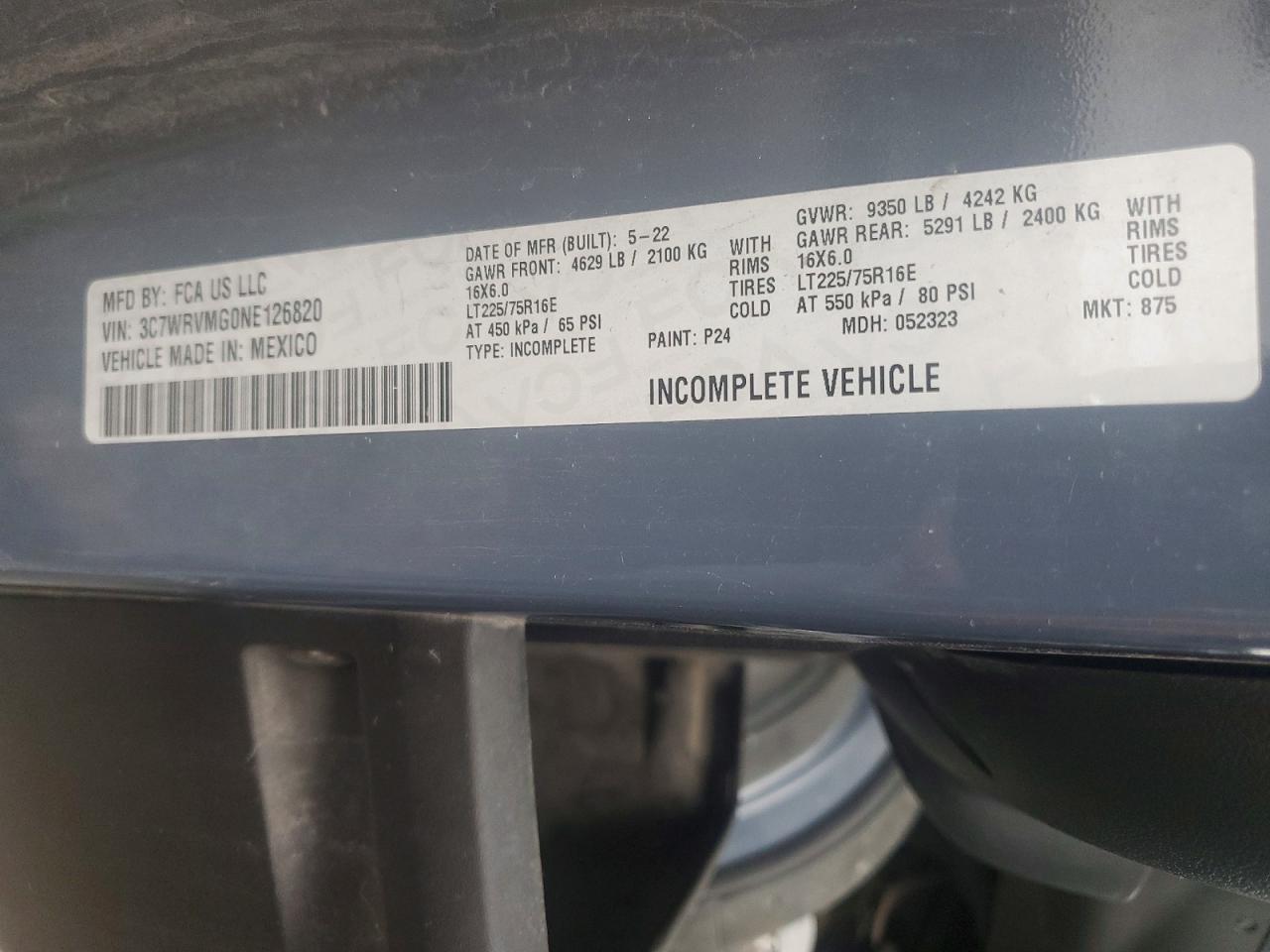 2022 Ram All models VIN 3C7WRVMG0NE126820 photo 10