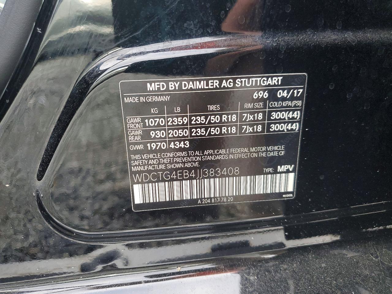 2018 Mercedes-Benz Gla-class VIN WDCTG4EB4JJ383408 photo 12