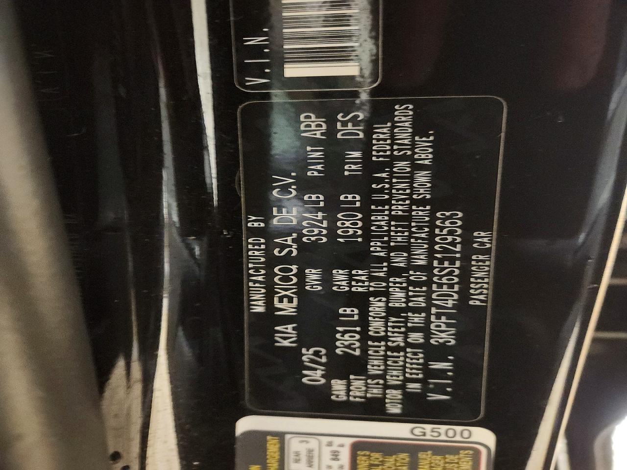2025 Kia All other VIN 3KPFT4DE6SE129563 photo 12